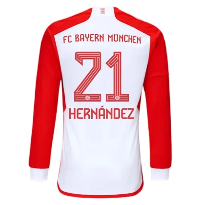 Günstige FC Bayern München Hernandez 21 Langarm Heimtrikot 2023/24