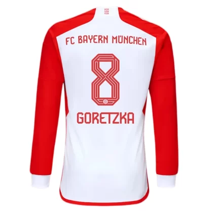 Günstige FC Bayern München Leon Goretzka 8 Langarm Heimtrikot 2023/24