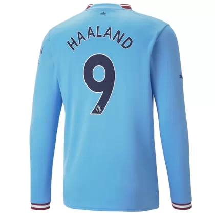 Günstige Manchester City Erling Haaland 9 Langarm Heimtrikot 2022-23