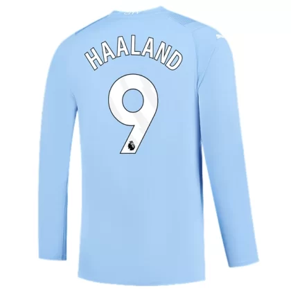 Günstige Manchester City Erling Haaland 9 Langarm Heimtrikot 2023/24