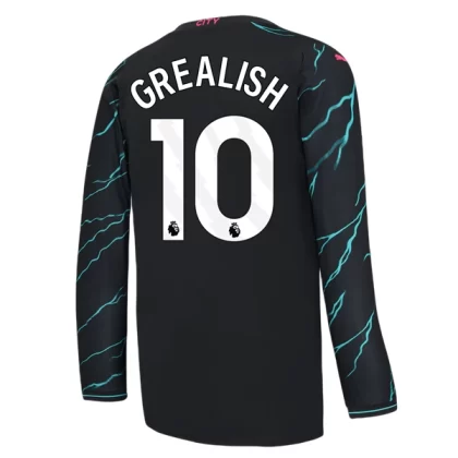 Günstige Manchester City Jack Grealish 10 Langarm 3. Ausweichtrikot 2023/24