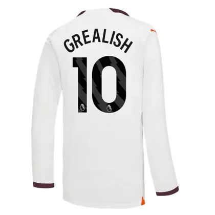 Günstige Manchester City Jack Grealish 10 Langarm Auswärtstrikot 2023/24