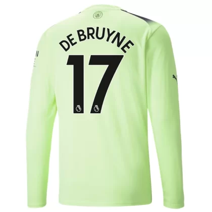 Günstige Manchester City Kevin De Bruyne 17 Langarm 3. Ausweichtrikot 2022-23