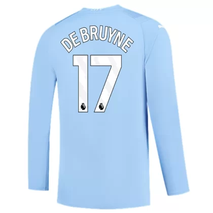 Günstige Manchester City Kevin De Bruyne 17 Langarm Heimtrikot 2023/24