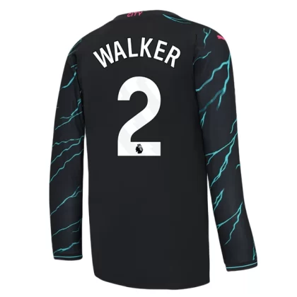 Günstige Manchester City Kyle Walker 2 Langarm 3. Ausweichtrikot 2023/24