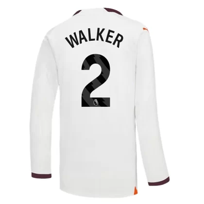 Günstige Manchester City Kyle Walker 2 Langarm Auswärtstrikot 2023/24