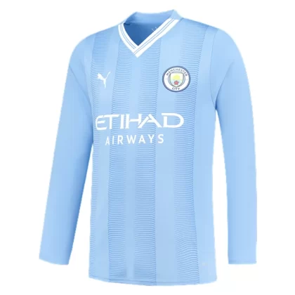 Günstige Manchester City Langarm Heimtrikot 2023/24