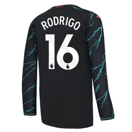 Günstige Manchester City Rodrigo 16 Langarm 3. Ausweichtrikot 2023/24