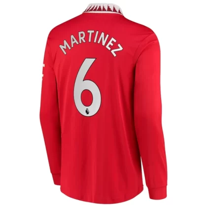 Günstige Manchester United Martinez 6 Langarm Heimtrikot 2022-23