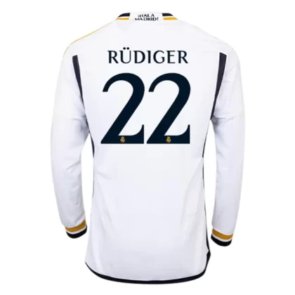 Günstige Real Madrid Antonio Rüdiger 22 Langarm Heimtrikot 2023/24