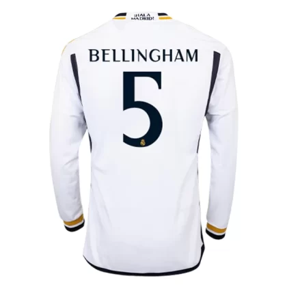 Günstige Real Madrid Bellingham 5 Langarm Heimtrikot 2023/24