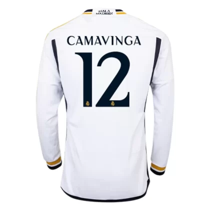 Günstige Real Madrid Camavinga 12 Langarm Heimtrikot 2023/24