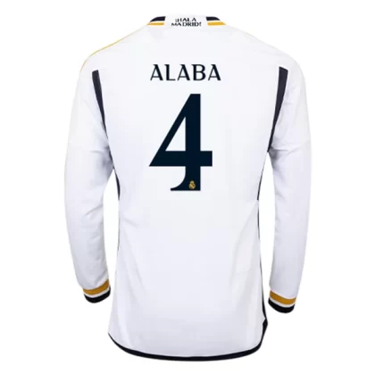 Günstige Real Madrid David Alaba 4 Langarm Heimtrikot 2023/24