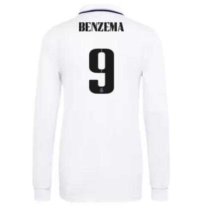 Günstige Real Madrid Karim Benzema 9 Langarm Heimtrikot 2022-23