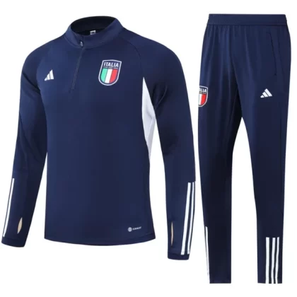 Italien Trainingsanzüge 2023-24 – 1-4 Zip Navy