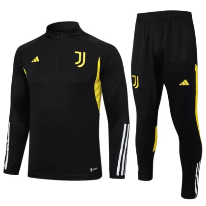 Juventus Trainingsanzüge 2023-24 – 1-4 Zip Schwarz