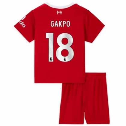 Liverpool Gakpo 18 Heimtrikot Kit Kinder 2023 2024