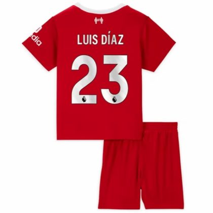 Liverpool Luis Diaz 23 Heimtrikot Kit Kinder 2023 2024