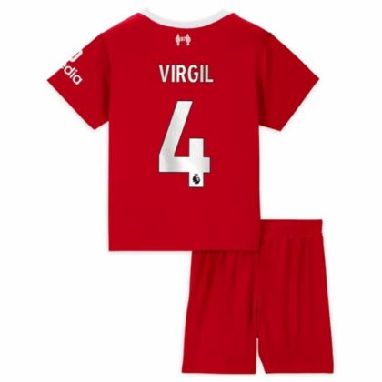 Liverpool Virgil van Dijk 4 Heimtrikot Kit Kinder 2023 2024