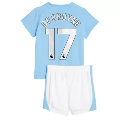 Manchester City 2023-24 Kevin De Bruyne 17 Heimtrikot Kit Kinder