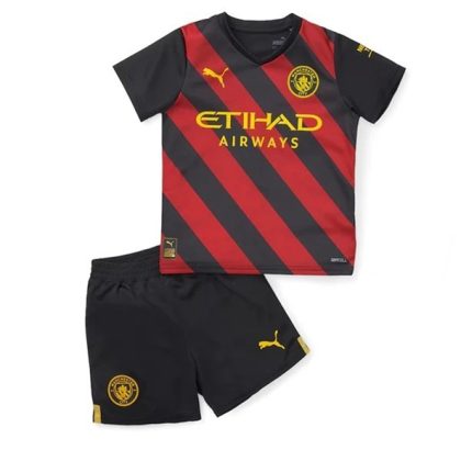 Manchester City Auswärtstrikot Kit Kinder 2022-23