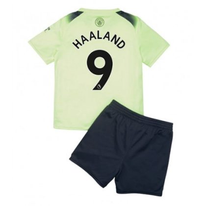 Manchester City Erling Haaland 9 3. trikot Kit Kinder 2022-23