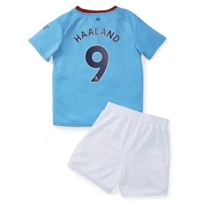 Manchester City Erling Haaland 9 Heimtrikot Kit Kinder 2022-23