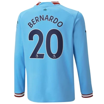 Manchester City Fußballtrikots 2022-23 Bernardo Silva 20 Langarm Heimtrikot