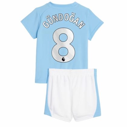 Manchester City İlkay Gündoğan 8 Heimtrikot Kit Kinder 2023 2024