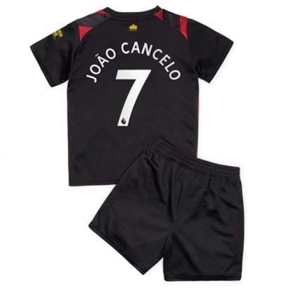 Manchester City Joao Cancelo 7 Auswärtstrikot Kit Kinder 2022-23