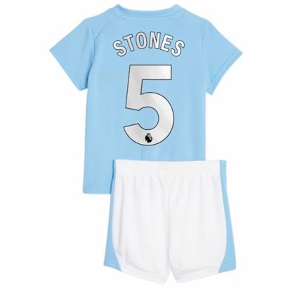 Manchester City Stones 5 Heimtrikot Kit Kinder 2023 2024