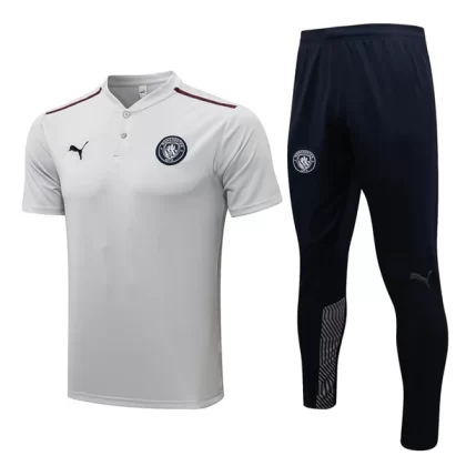 Manchester City Trainings Poloshirt Anzüge Anzüge 2022-23 – Hellgrau