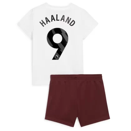 Manchester Erling Haaland 9 Auswärtstrikot Kit Kinder 2023 2024