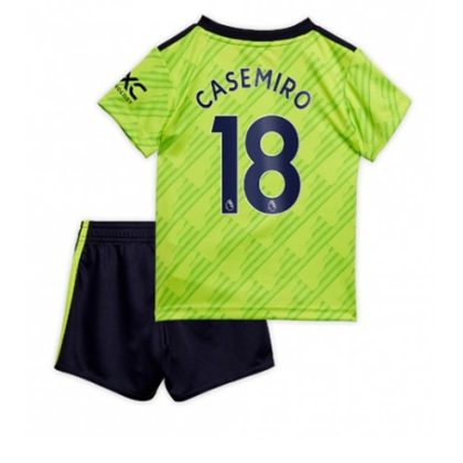 Manchester United Casemiro 18 3. trikot Kit Kinder 2022-23