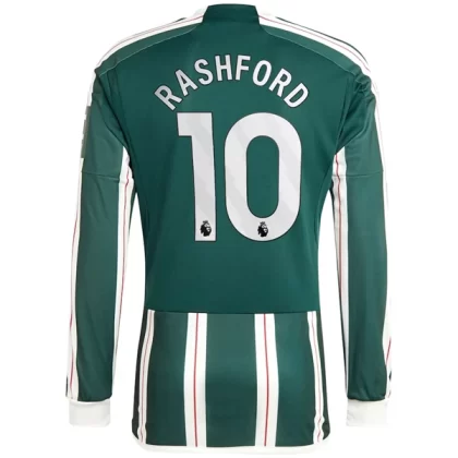 Manchester United Fußballtrikots 2023-24 Marcus Rashford 10 Langarm Auswärtstrikot