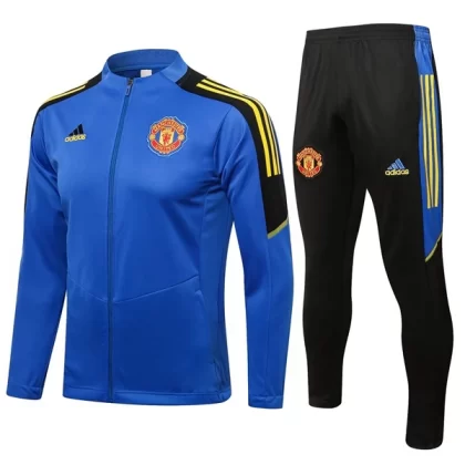 Manchester United Kinder Trainingsjackenanzüge 2022-23 – Blau