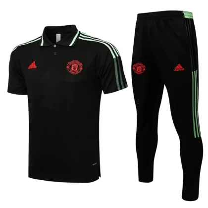 Manchester United Trainings Poloshirt Anzüge Anzüge 2022-23 – Schwarz Grün