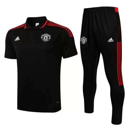 Manchester United Trainings Poloshirt Anzüge Anzüge 2022-23 – Schwarz Rot Schwarz