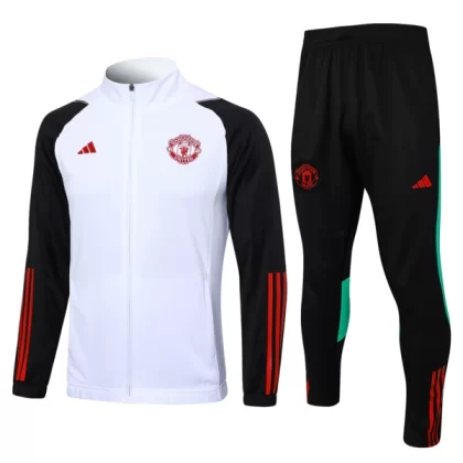 Manchester United Trainingsjackenanzüge 2023-24 – Weiß