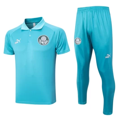 Palmeiras Trainings Poloshirt Anzüge Anzüge 2023-24 – Blau