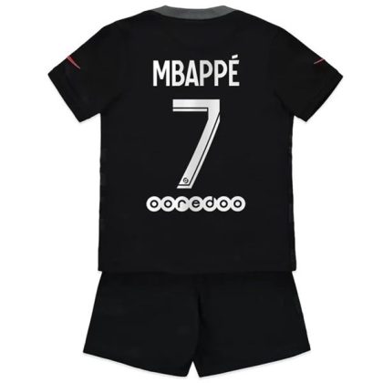 Paris Saint Germain PSG Kylian Mbappé 7 3. trikot Kit Kinder 2021-22