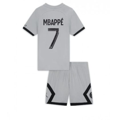 Paris Saint Germain PSG Kylian Mbappé 7 Auswärtstrikot Kit Kinder 2022 2023