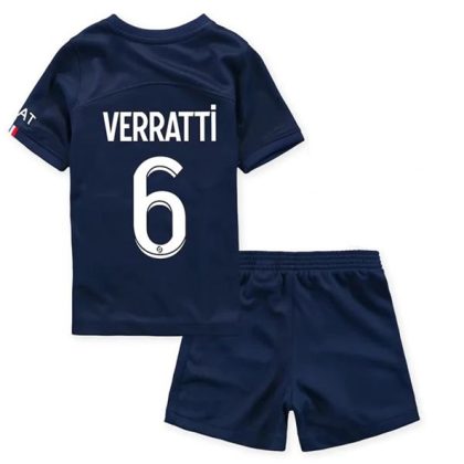 Paris Saint Germain PSG Marco Verratti 6 Heimtrikot Kit Kinder 2022-23