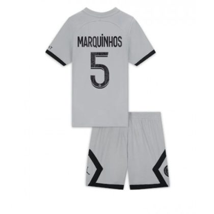 Paris Saint Germain PSG Marquinhos 5 Auswärtstrikot Kit Kinder 2022-23