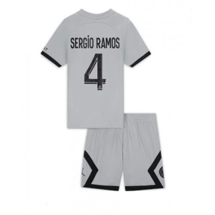 Paris Saint Germain PSG Sergio Ramos 4 Auswärtstrikot Kit Kinder 2022-23