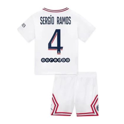 Paris Saint Germain PSG Sergio Ramos 4 Fourth Heimtrikot Kit Kinder 2021-22