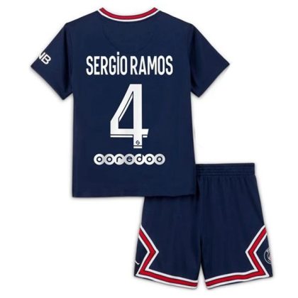 Paris Saint Germain PSG Sergio Ramos 4 Heimtrikot Kit Kinder 2021-22