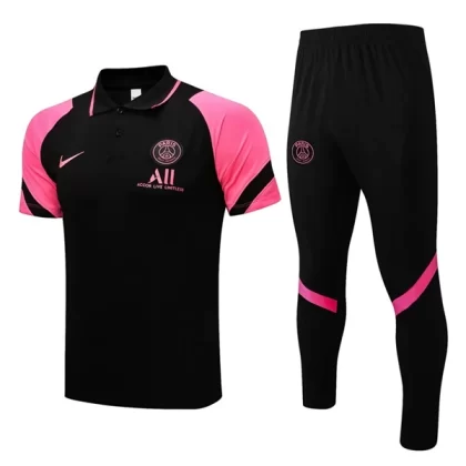 Paris Saint Germain PSG Trainings Poloshirt Anzüge Anzüge 2022-23 – Schwarz Rosa