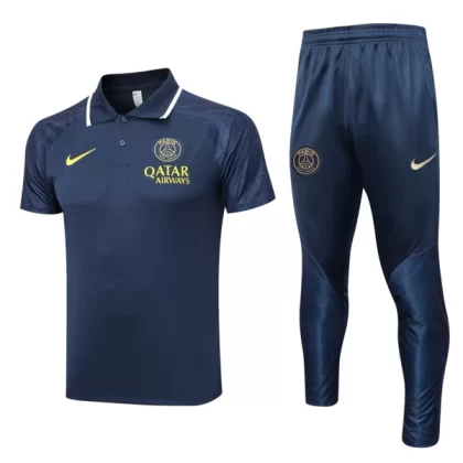 Paris Saint Germain PSG Trainings Poloshirt Anzüge Anzüge 2023-24 – Blau