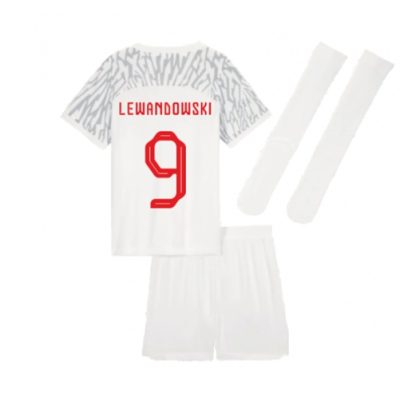 Polen Lewandowski 9 Heimtrikot Kit Kinder 2022